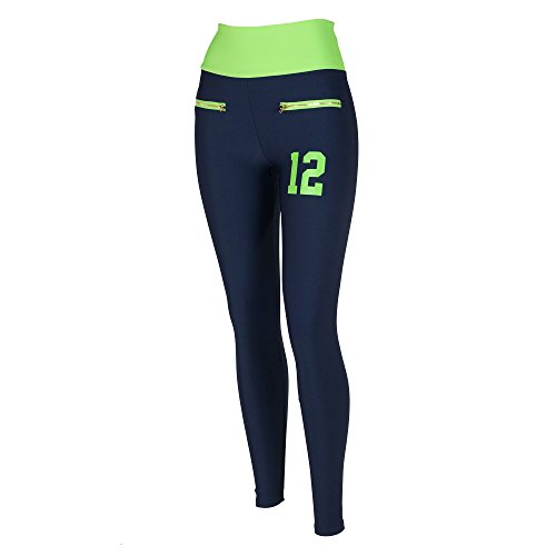 Seattle Seahawks Fan 12th Women Scuba Leggings with Zipper Detail S M L Xl