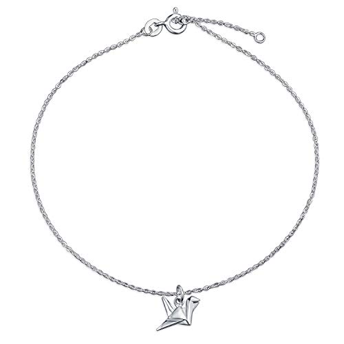 Algopix Similar Product 17 - Origami Small Swan Bird Anklet Charm