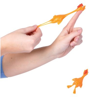 1 Dozen-Rubber Sling Shot Chickens-5 Inches Long