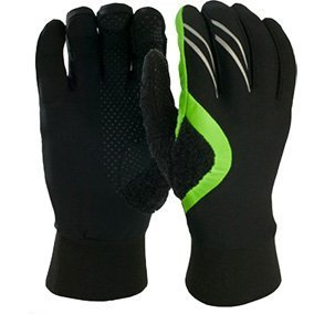 TrailHeads HyperReflect Running Gloves - hi-vis green