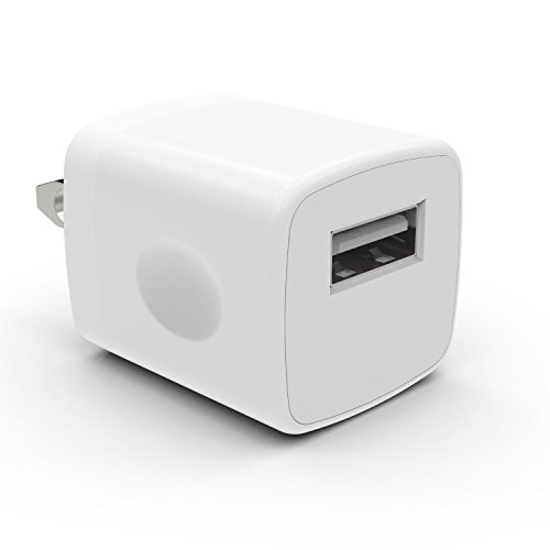 Best Quality iPhone Charger with IC Chip 5W/1Amp USB Wall Charger Compatible With iPhone 6, iPhone 6 Plus, iPhone 5S,4S,iPad,iPod And Samsung (WHITE)
