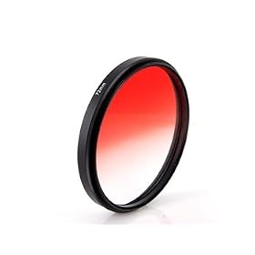 72mm Gradual Red Filter Lens Film (Red) + Worldwide free shiping