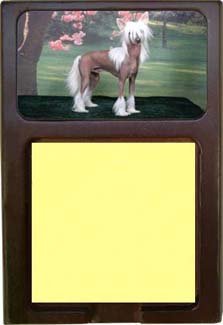 

Chinese Crested Sticky Note Holder