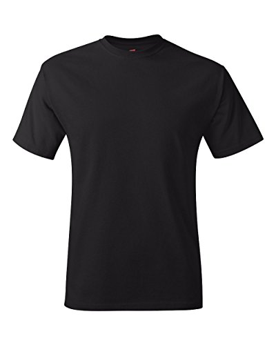 Hanes Men's Tagless T-Shirt, Black Large