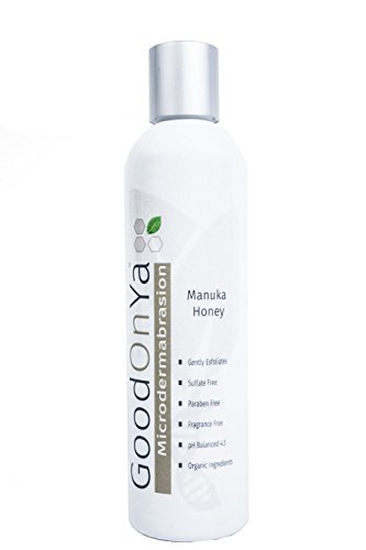 Exfoliating Scrub Microdermabrasion Cleanser with Manuka Honey by GoodOnYa Natural & Organic. Fragrance Free, Paraben Free. Keep Away Blackheads