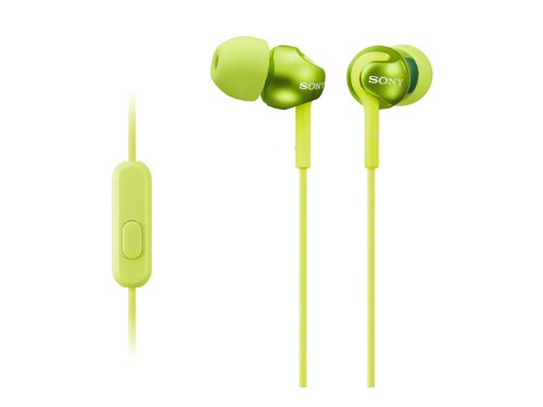 

SONY sealed inner ear receiver MDR-EX110AP/G Lime green
