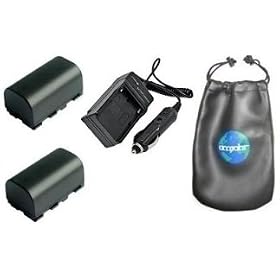 ValuePack (2 Count): Digital Replacement Battery PLUS Mini Battery Travel Charger for Specific Digital Camera and Camcorder Models / Compatible with SONY NP-F10, NP-FS10, NP-FS11, NP-FS12, NP-FS20, NP-FS30, NP-FS33, DCR-PC1, DCR-PC1E, DCR-PC2, DCR-PC2E, DCR-PC3, DCR-PC3E, DCR-PC4, DCR-PC4E, DCR-PC5,