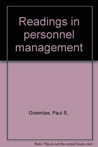Readings in personnel management by Paul S. Greenlaw