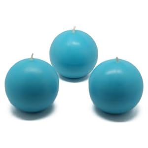 Amazon.com: Zest Candle 6-Piece Ball Candles, 3-Inch, Turquoise: Home ...