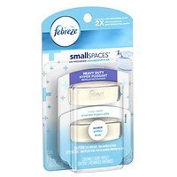 Febreze Refresh Heavy Duty Crisp Clean Refill Air Freshener, .18 fl oz - 2pc