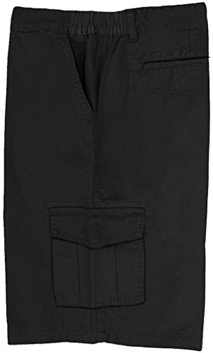 Full Blue Big Men's Cargo Shorts with Expandable Waist