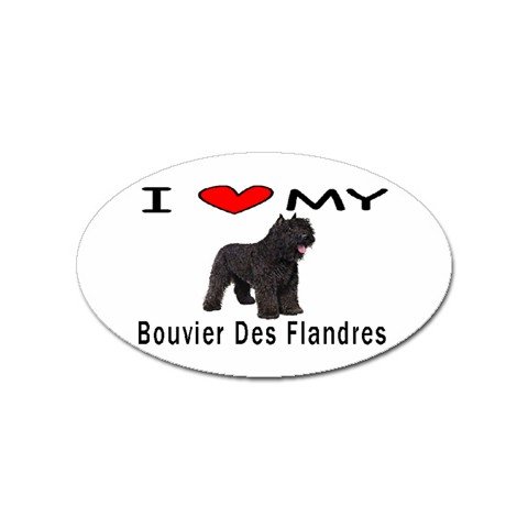 

I Love My Bouvier des Flandres Oval Magnet
