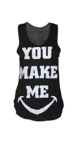 Womens You Make Me Smile Vest Top (M8)