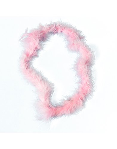 

36" Light Pink Hawaiian Fluffy Boa Lei Necklace Rave 80s Costume Accessory
