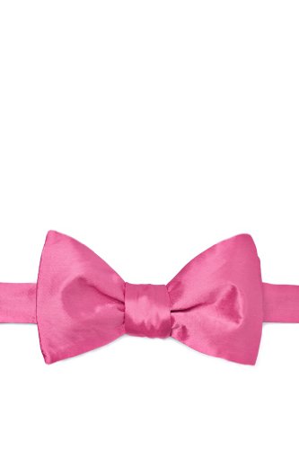 Algopix Similar Product 10 - Fuchsia Fuchsia Silk Butterfly Bow Tie