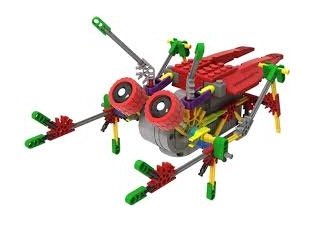 Red Robot super-hero Toy 122pcs Set, Battery Operated Toy, Compare to Knex Toys, Build a Unique 3-D Design Figure, its Sturdy Enough To Play With