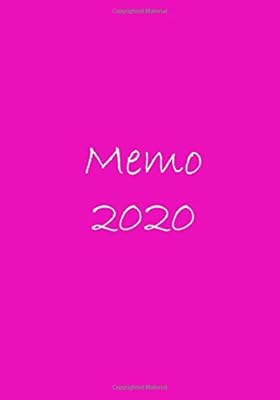Memo 2020: Chocky pink Cover 7x10 inches 100 pages jounal & memo book
