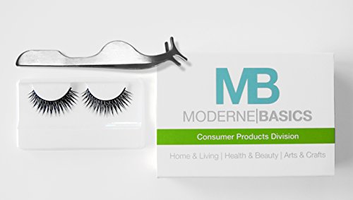 MB Beauty Eyelash Extension Tweezers + Pair of Naturally Voluminous Faux Eyelash Extensions