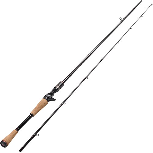 Fiblink Graphite Baitcasting Rod Portable Casting Rod 2-Piece Baitcaster