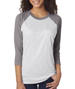 6051 Next Level Unisex Tri-Blend 3/4-Sleeve Raglan-Premium