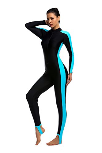 Belloo Swimsuit for Women One Piece Long-sleeve Surfing Suit, Pink, S