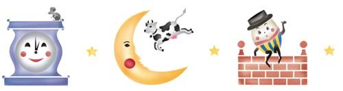 Algopix Similar Product 20 - Nursery Rhyme Wall Stencil SKU 203 by