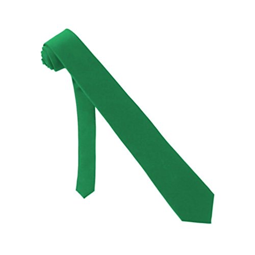 Jacob Alexander Solid Color Men's Slim Tie