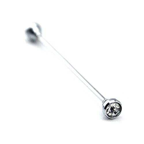 SandistoreMens Diamond Bayer Necktie Tie Clip Cravat Pin Round Collar Brooch (White)
