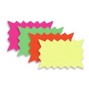 7 x 5 Fluorescent Rectangular Starburst Signs Pack of 100