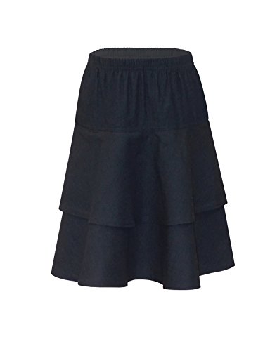 Baby'O Girl's Lightweight 2 Layered Denim Knee Length Skirt