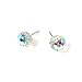 Aurore Boreale Faceted Ball Swarovski Austrian Crystal Earrings, 8mm