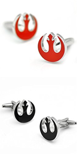 Sirius Jewelry Mens Cufflinks Star Wars Rebel Alliance Symbol Cufflinks for Mens with Nice Case