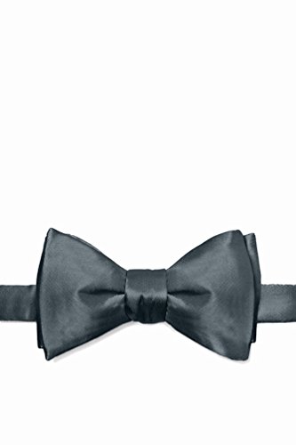 Algopix Similar Product 1 - Charcoal Charcoal Silk Butterfly Bow Tie