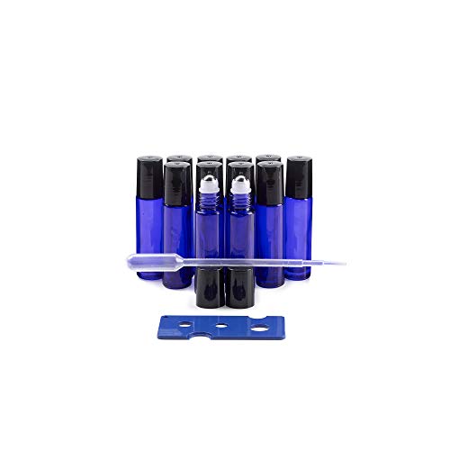 Algopix Similar Product 8 - 10 mL Cobalt Blue Glass Roller Bottles