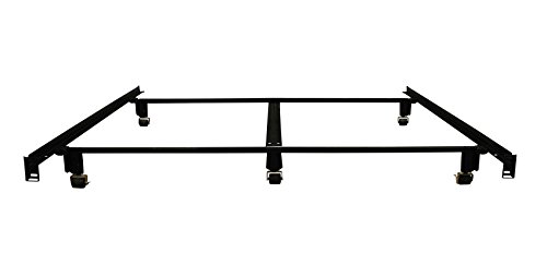 Milliard Super Strong Premium Metal Bed Frame with Double Rail Center Support for Maximum Weight Capacity with Wheels - King