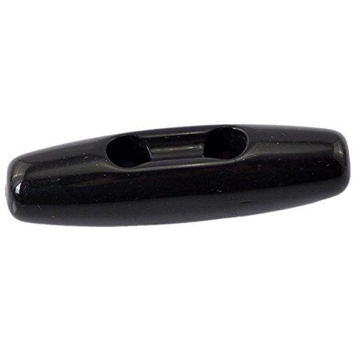 HOUSWEETY 20PCs Black 2 Holes Resin Toggle Sewing Buttons 4x1.1cm(1 5/8