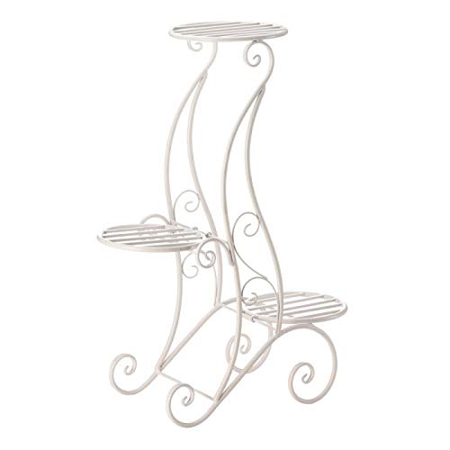 Algopix Similar Product 9 - Curlicue Design ThreeLevel White Iron