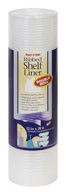 

Warp'S Plast O Mat Shelf Liner Ribbed 12" W X 20ft. L Non Adhesive Clear