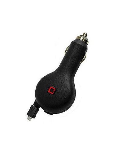 LG Exalt Cellet Retractable Cord Auto Car Charger Adapter Black