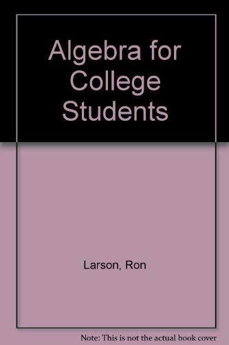 Algebra for College Students by Ron Larson