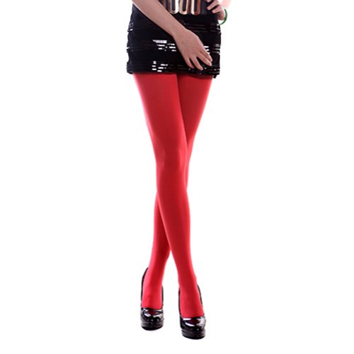 

HDE Women's Solid Candy Color Opaque Microfiber Footed Tights Stockings