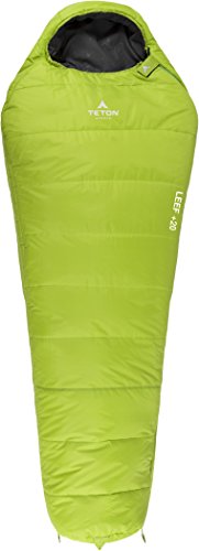 TETON Sports LEEF Ultralight Mummy Sleeping Bag; Free Compression Sack Included