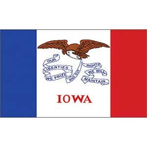 Iowa US State Flag: 3x5 foot poly