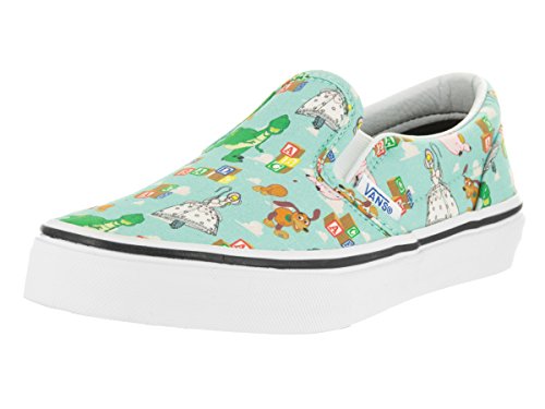 Vans Kids Classic Slip-On (Glow Check) Skate Shoe