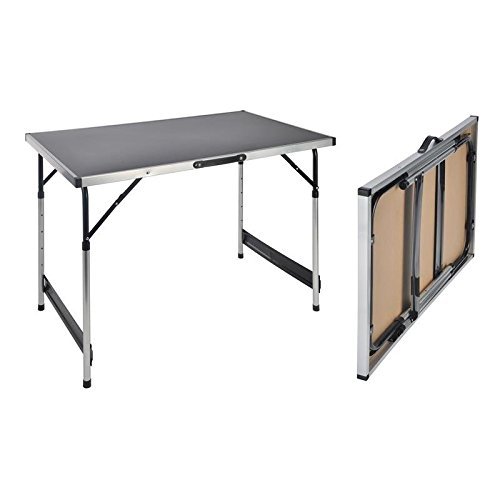 Spetebo Haushalt International Table De Camping Pliante A Hauteur Reglable 100 X 60 X 73-94 Cm