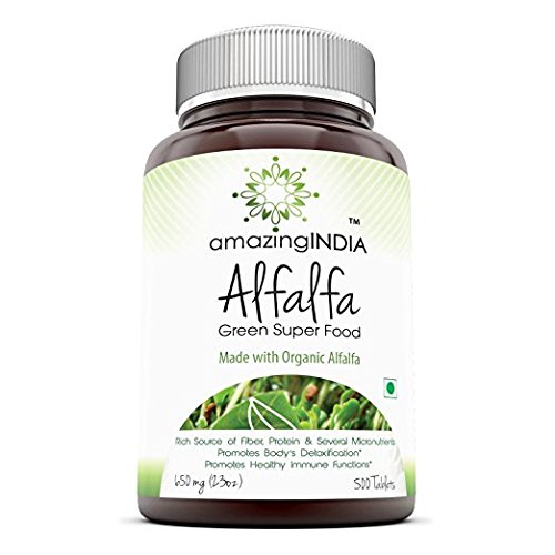 Algopix Similar Product 14 - Amazing India Alfalfa  650 mg 500