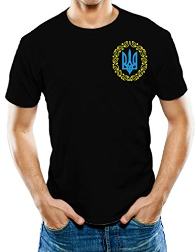 Universal Apparel Men's Ukrainian Tryzub Badge T-Shirt