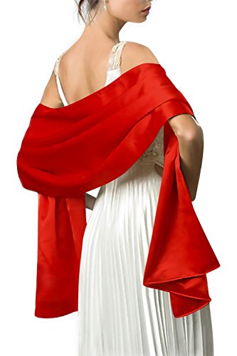 Meet Edge Satin Shawl Wrap For Wedding Formal Party