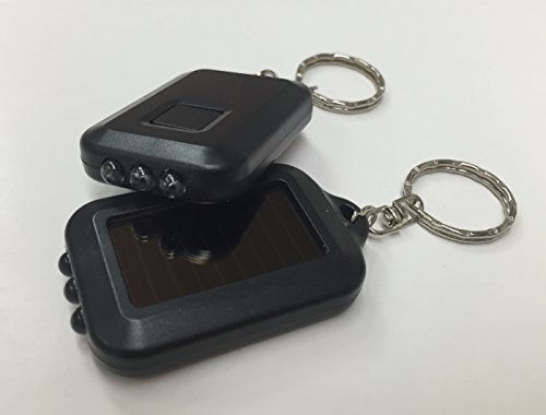 REAL Solar UV & white LED keychain Flashlight Torch