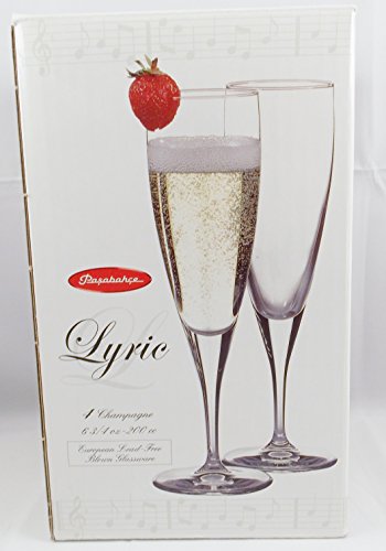 

Pasabahce Lyric Champagne Flute European Lead-free Crystal Set of 4